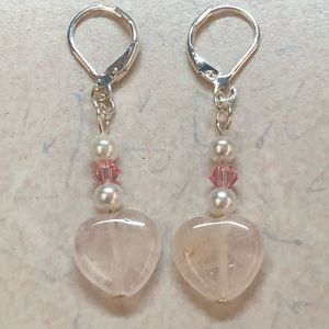 Rose Quartz earrings mini